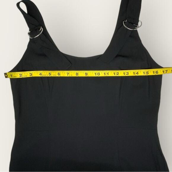NWT | A.L.C. | Sander Buckle Strap Midi Dress | Black | Size 12 - Picture 13 of 16